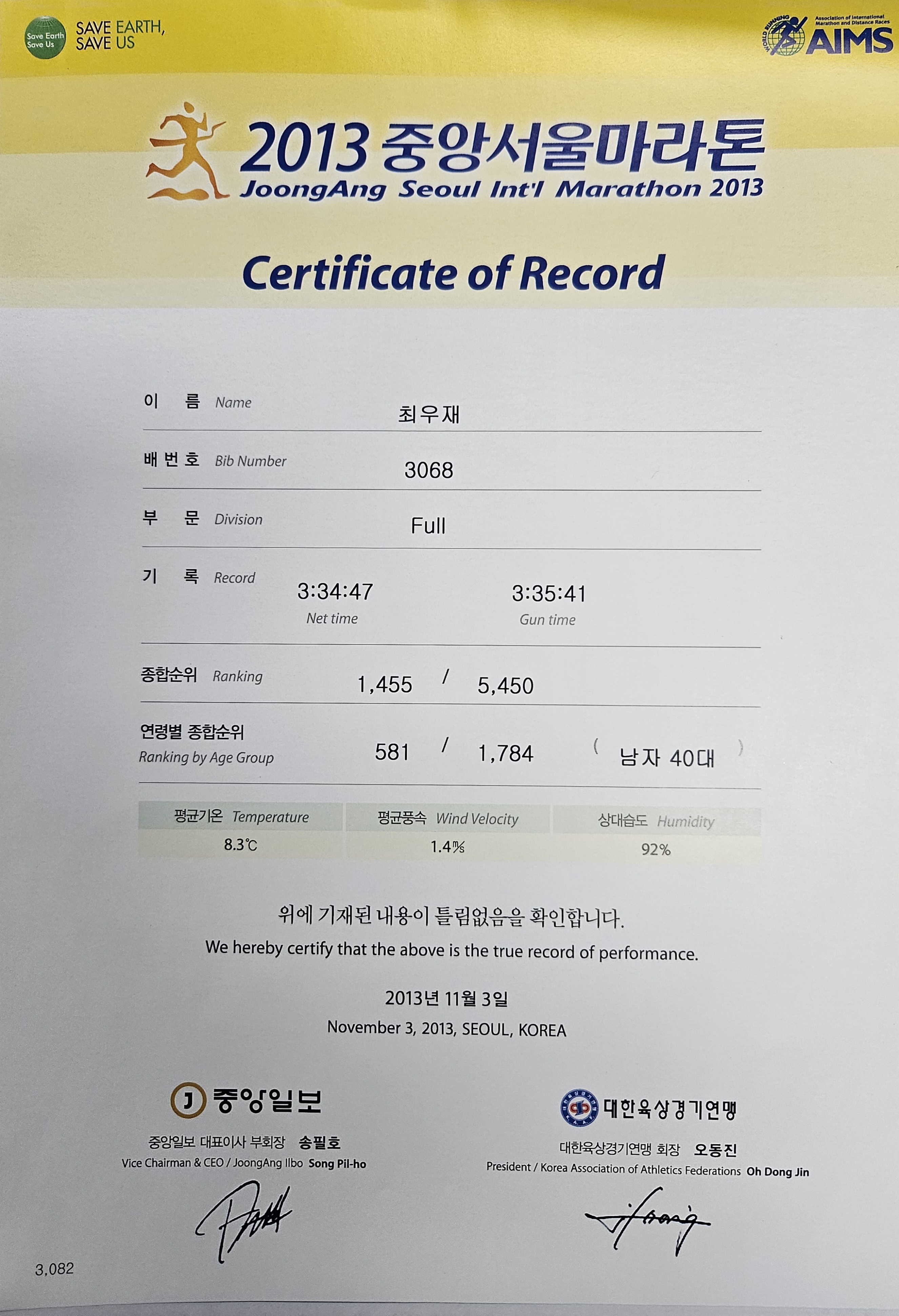 2013주앙서울마라톤